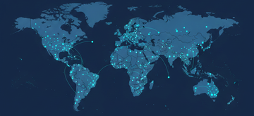 A world map shows interconnected nodes representing global digital communication, inspired by Gemini's network theme.