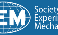 The SEM logo features a globe with "Society for Experimental Mechanics" text on a blue background.